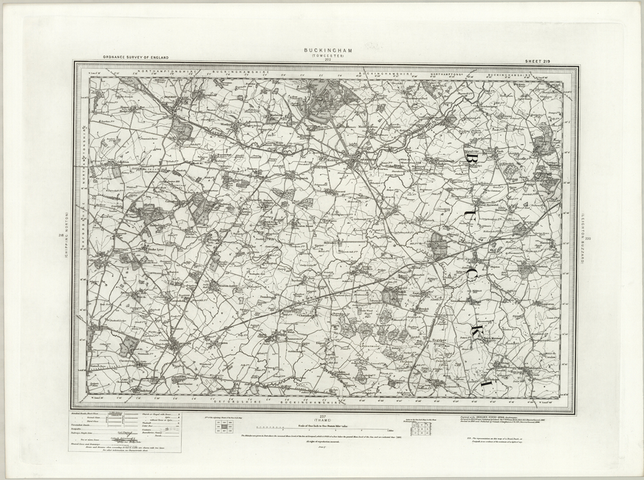 1890 Collection - Buckingham (Towcester) Ordnance Survey Map