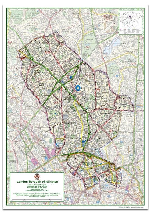 Islington London Borough Map