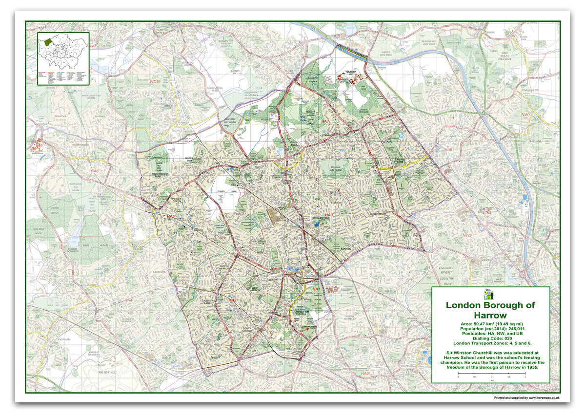 Local Harrow Map Harrow London Borough Map– I Love Maps