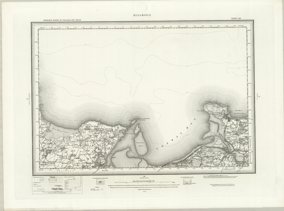 1890 Collection - Beaumaris Ordnance Survey Map
