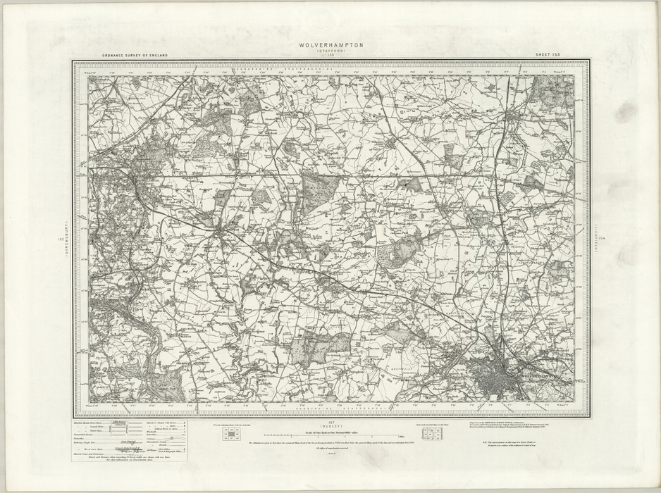 1890 Collection - Wolverhampton (Stafford) Ordnance Survey Map