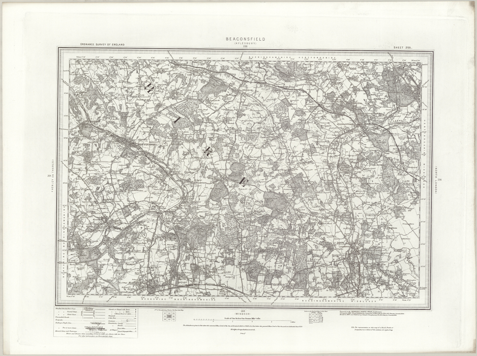 1890 Collection - Beaconsfield (Aylesbury) Ordnance Survey Map