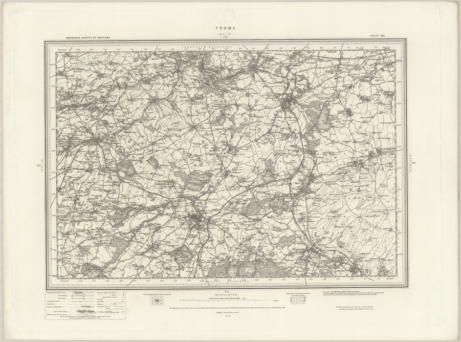 1890 Collection - Frome (Bath) Ordnance Survey Map
