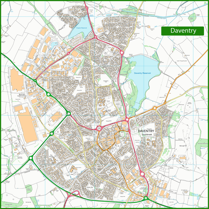 Daventry Street Map