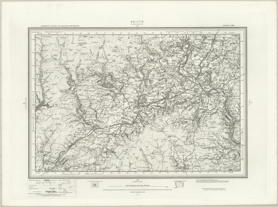 1890 Collection - Builth (Rhayader) Ordnance Survey Map