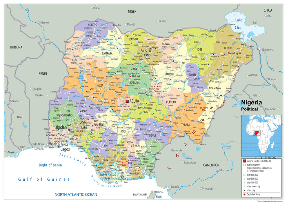 Nigeria Political Map