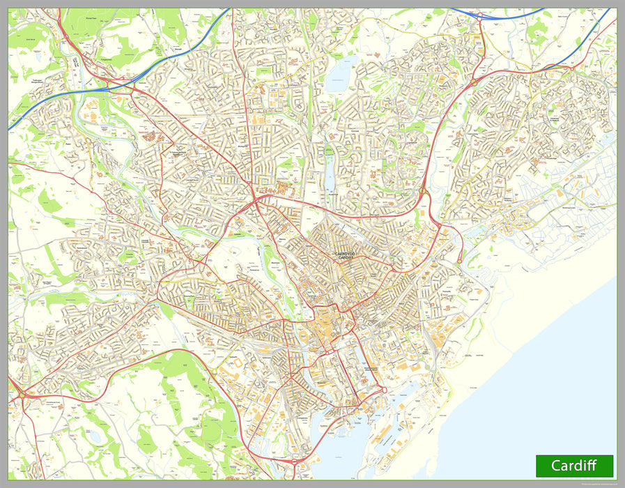 Cardiff Street Map