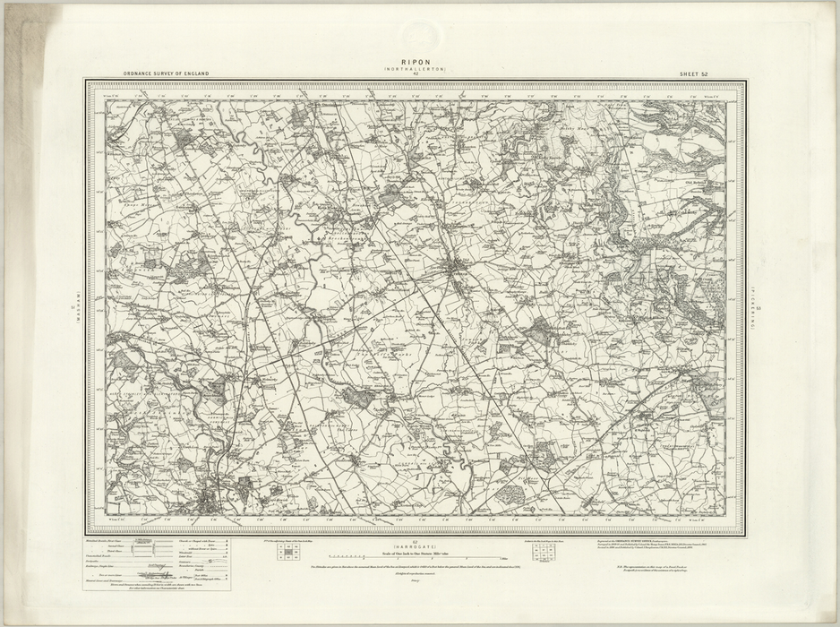 1890 Collection - Ripon (Northallerton) Ordnance Survey Map