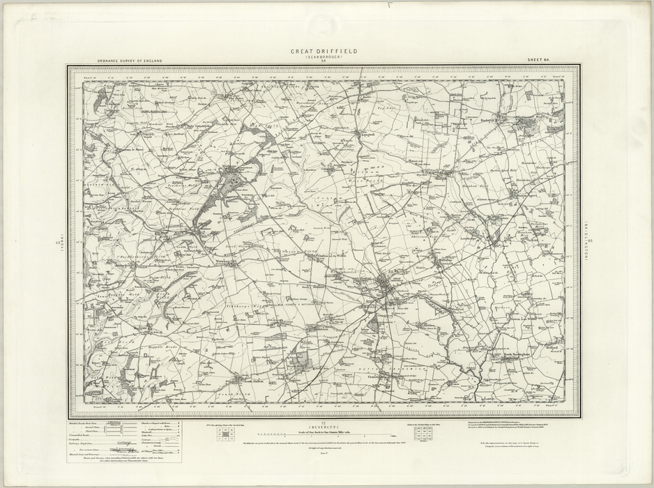 1890 Collection - Great Driffield (Scarborough) Ordnance Survey Map
