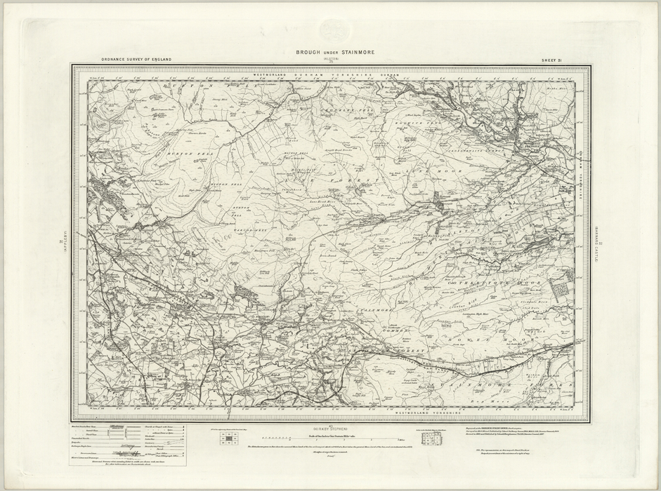 1890 Collection - Borough under Stainmore (Alston) Ordnance Survey Map