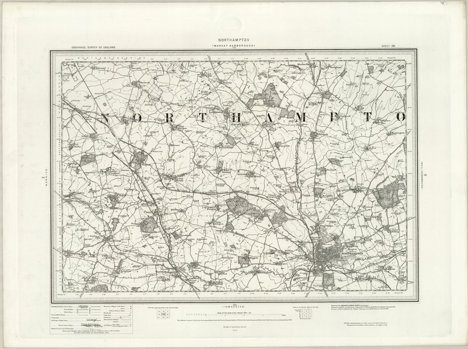 1890 Collection - Northhampton (Market Harborough) Ordnance Survey Map