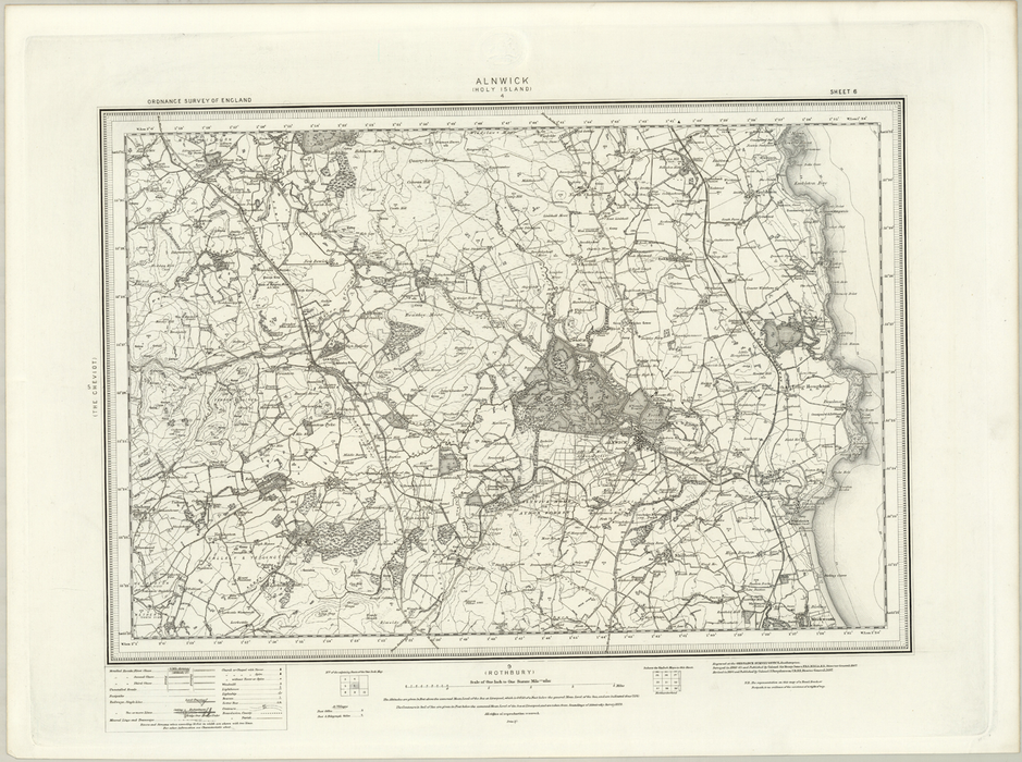 1890 Collection - Alnwick (HolyStand) Ordnance Survey Map
