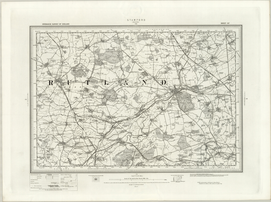 1890 Collection - Stamford (Bourn) Ordnance Survey Map