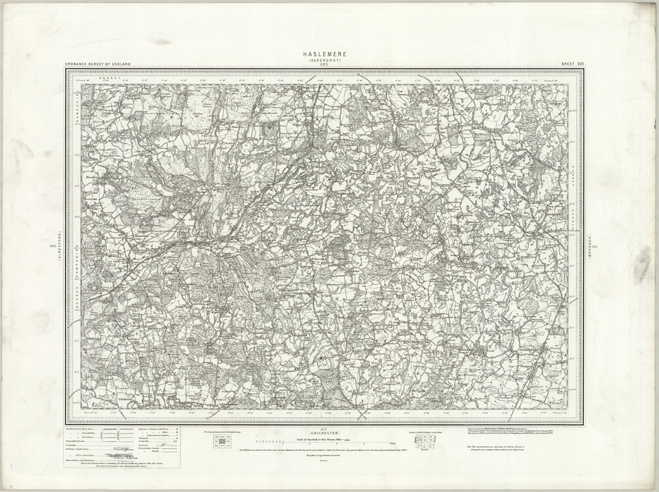 1890 Collection - Haslemere (Aldershot) Ordnance Survey Map