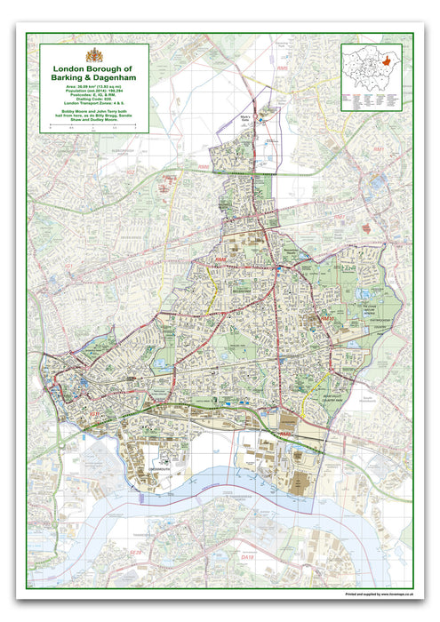 Barking & Dagenham London Borough Map– I Love Maps
