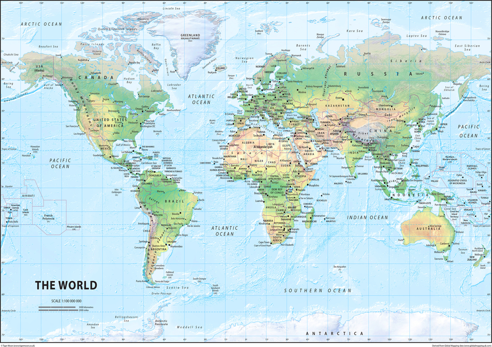 World Structuremap The World Map Set - Physical and Political– I Love Maps