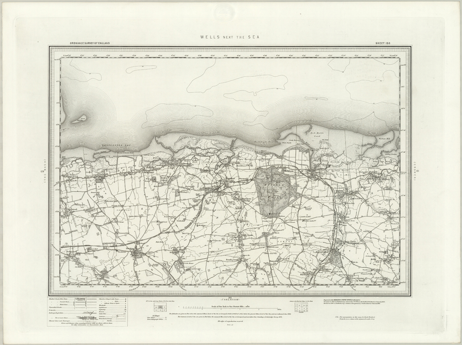 1890 Collection - Wells next to the Sea Ordnance Survey Map