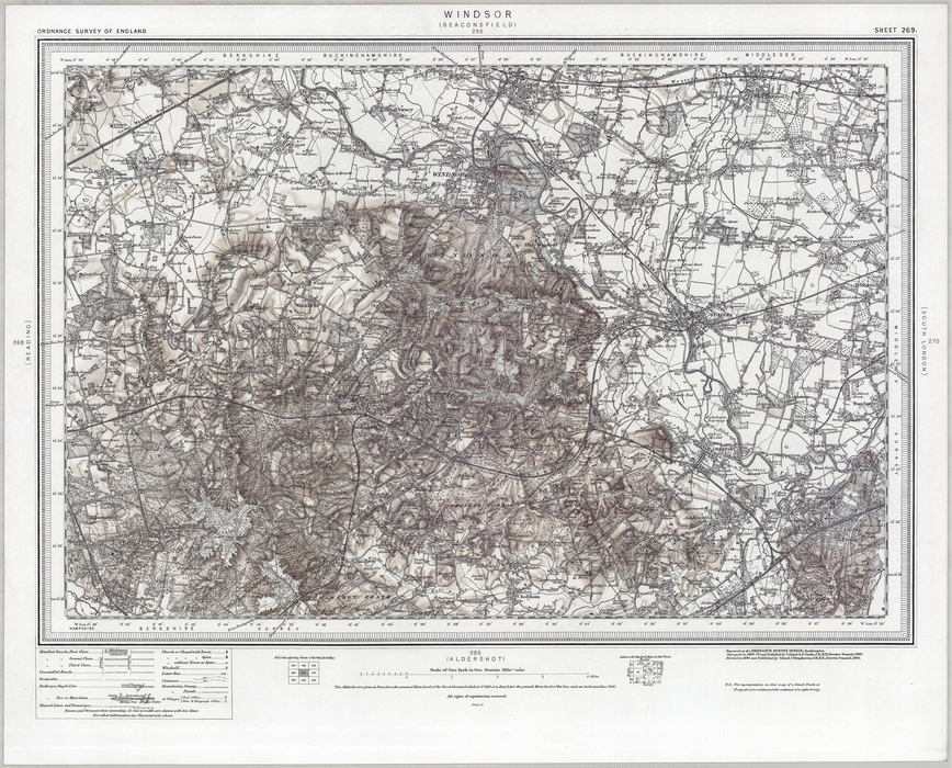 Windsor 1863 Ordnance Survey Map
