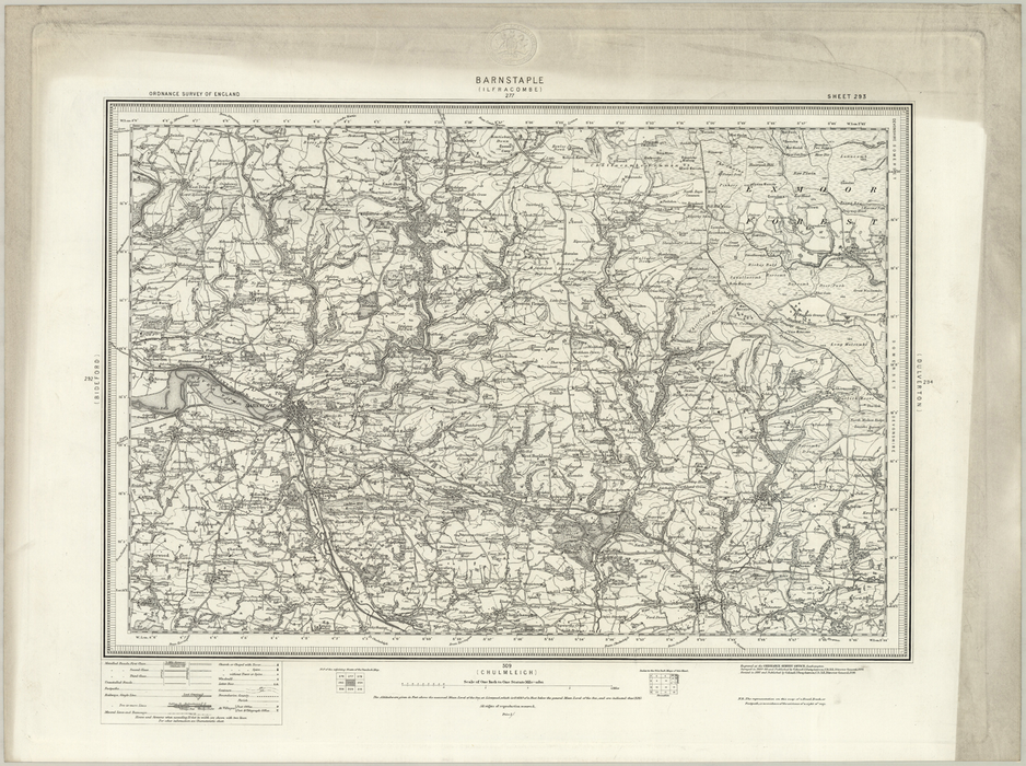 1890 Collection - Barnstaple (Ilfracombe) Ordnance Survey Map