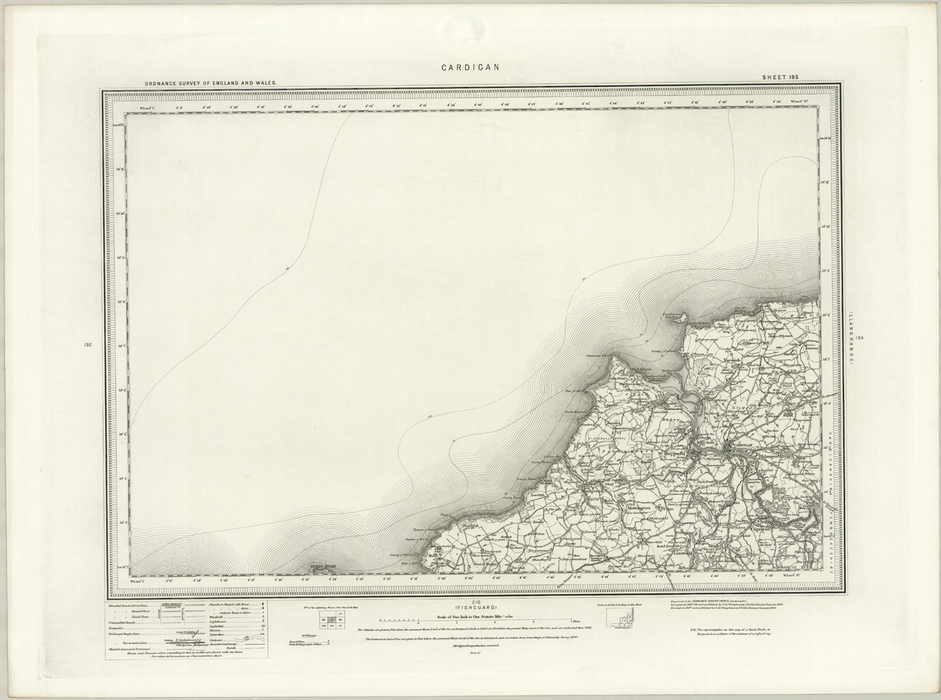 1890 Collection - Cardigan Ordnance Survey Map