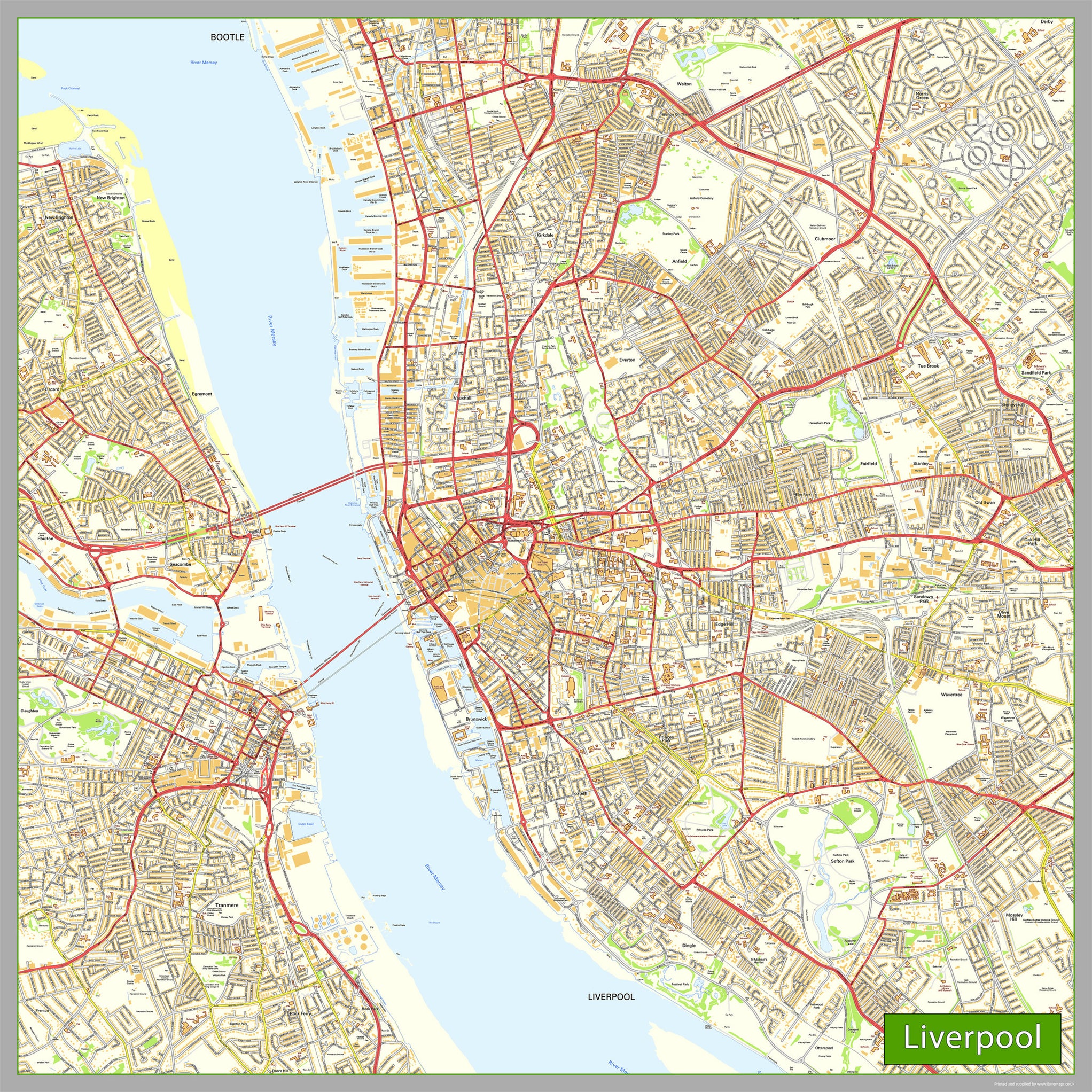 Liverpool City Centre Street Map I Love Maps