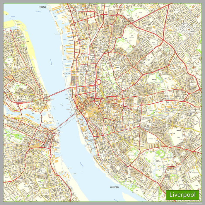 Liverpool City Centre Street Map