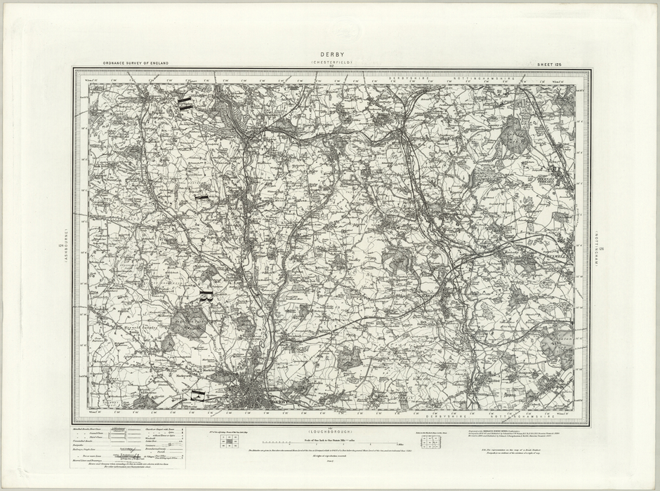 1890 Collection - Derby (Chesterfield) Ordnance Survey Map