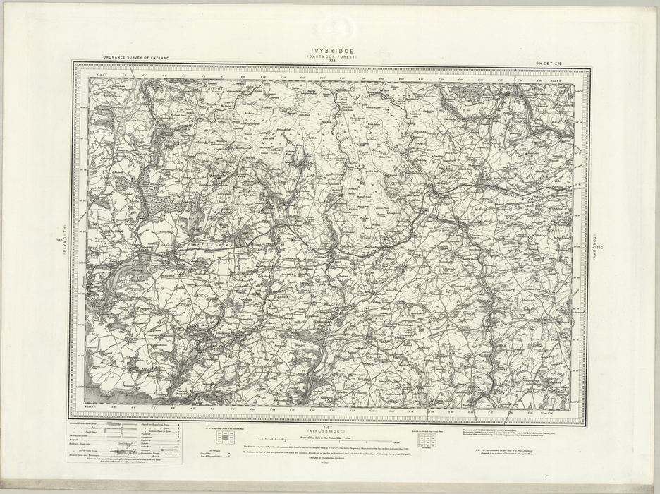 1890 Collection - Ivybridge (Dartmoor Forest) Ordnance Survey Map