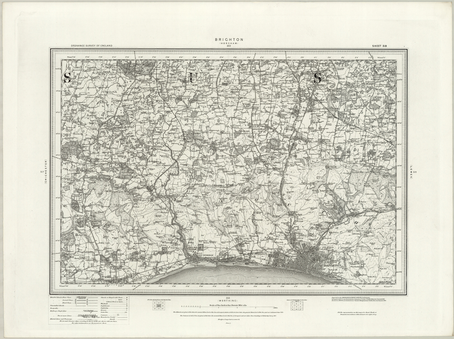 1890 Collection - Brighton (Horsham) Ordnance Survey Map