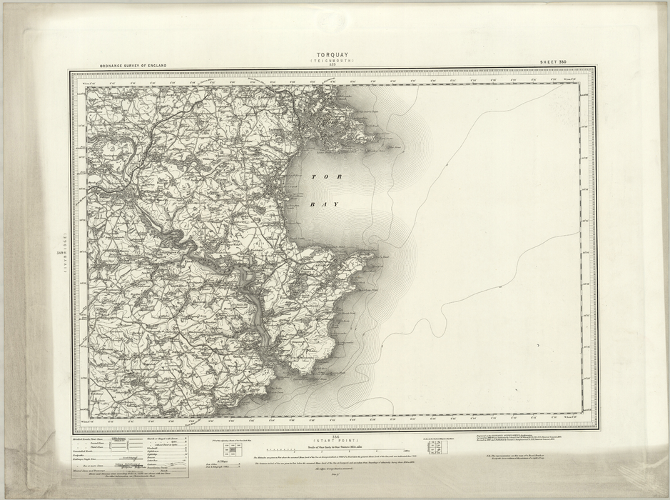 1890 Collection - Torquay (Teignmouth) Ordnance Survey Map