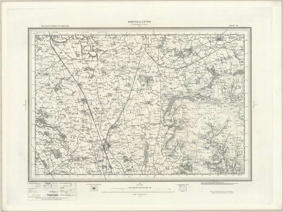 1890 Collection - Northallerton (Stockton on Tees) Ordnance Survey Map