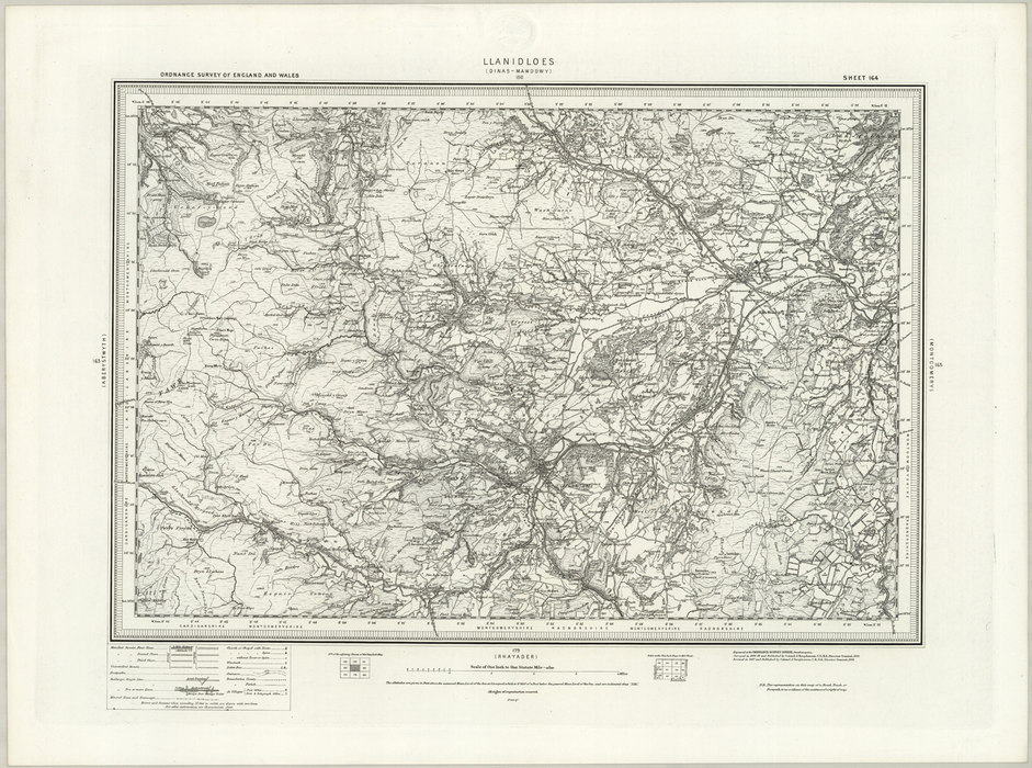 1890 Collection - Llanisdloes Ordnance Survey Map
