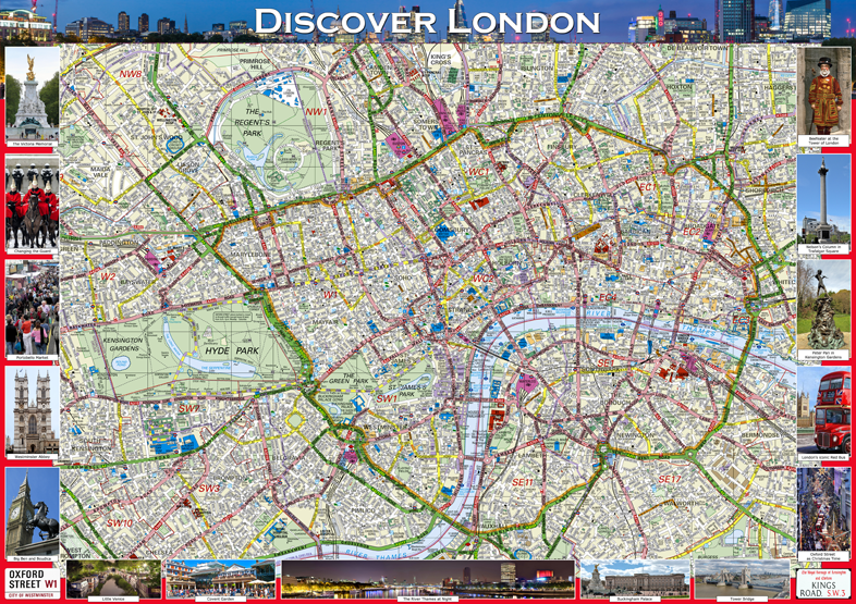 Discover London Illustrated Map