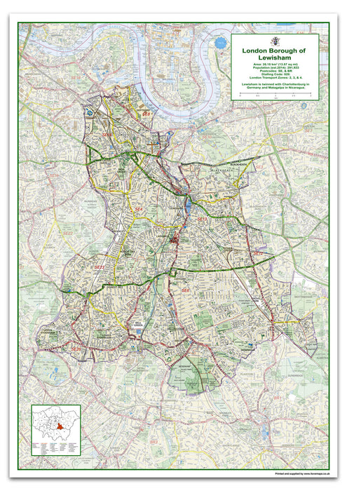 Lewisham London Borough Map