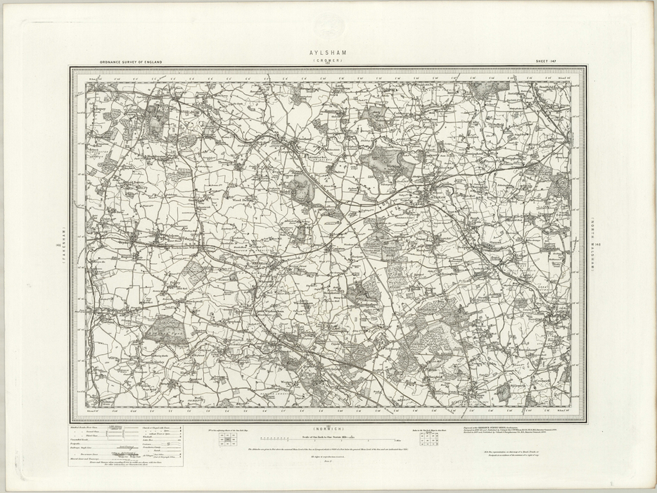1890 Collection - Aylsham (Cromer) Ordnance Survey Map