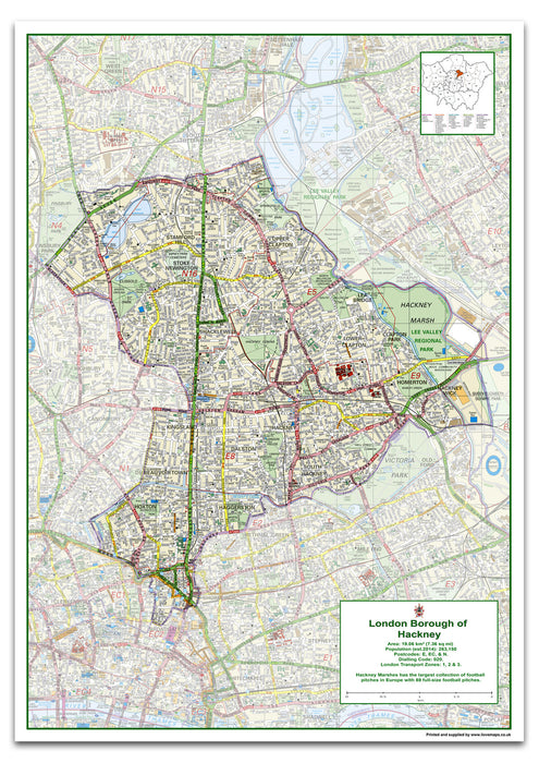 Hackney London Borough Map