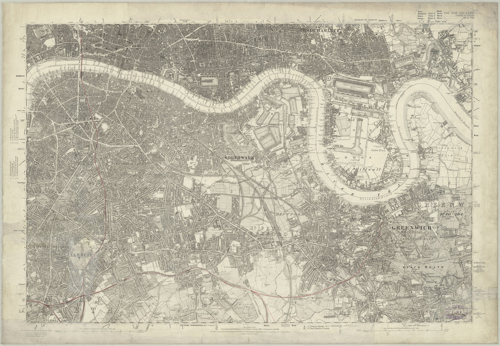 1872 South East London Ordnance Survey Map