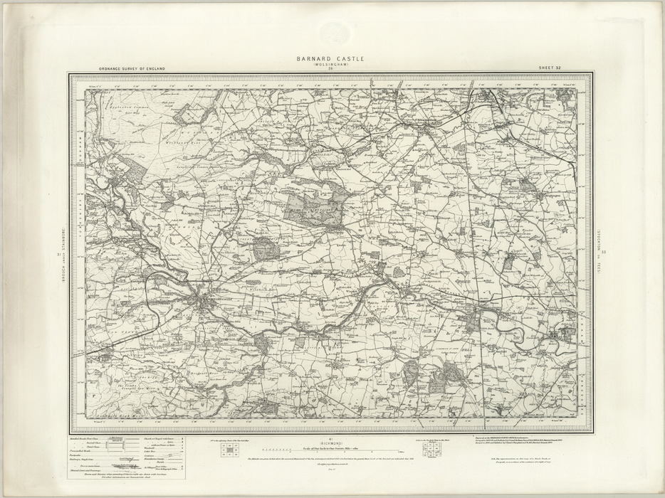 1890 Collection - Bernard Castle (Wolsingham) Ordnance Survey Map