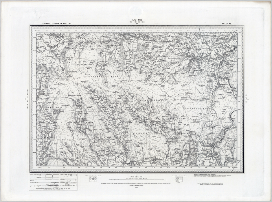 1850 Egton and the North Yorkshire Moors Ordnance Survey Map