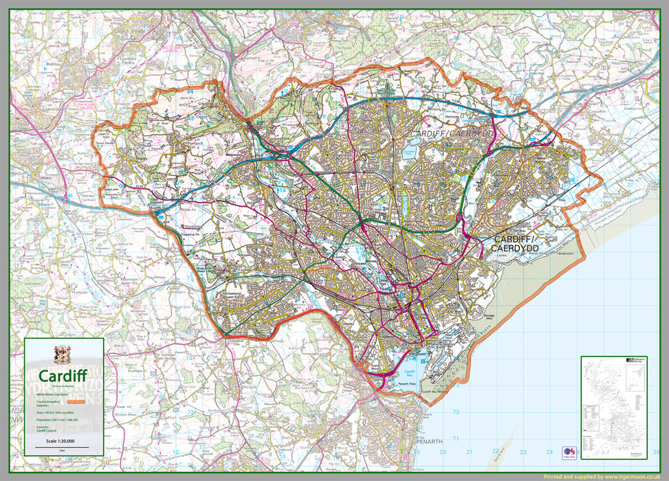 Cardiff County Map