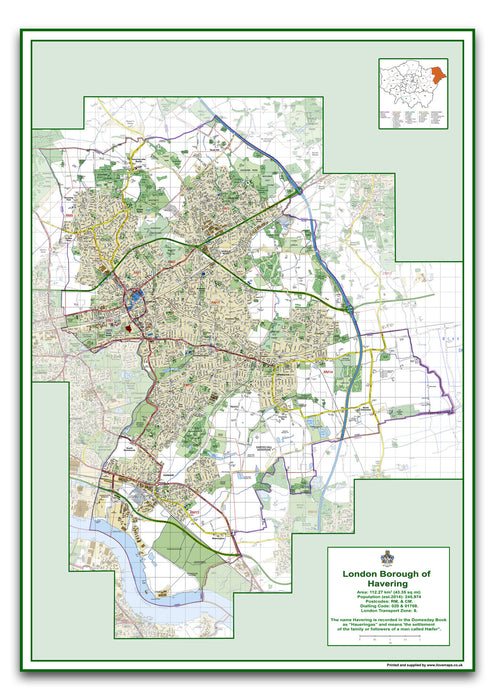 Havering London Borough Map