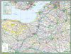 map of Somerset, a county in England, UK.  This map covers the towns:      Bath     Weston-super-Mare     Taunton     Yeovil     Bridgwater     Frome     Portishead     Burnham-on-Sea/Highbridge     Clevedon     Nailsea 