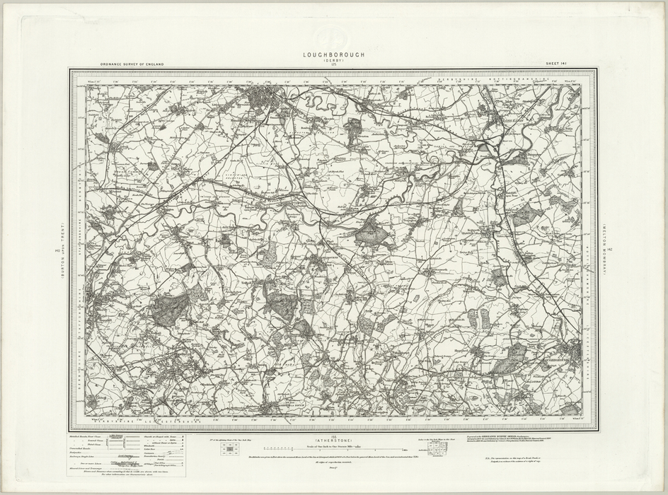 1890 Collection - Loughborough (Derby) Ordnance Survey Map