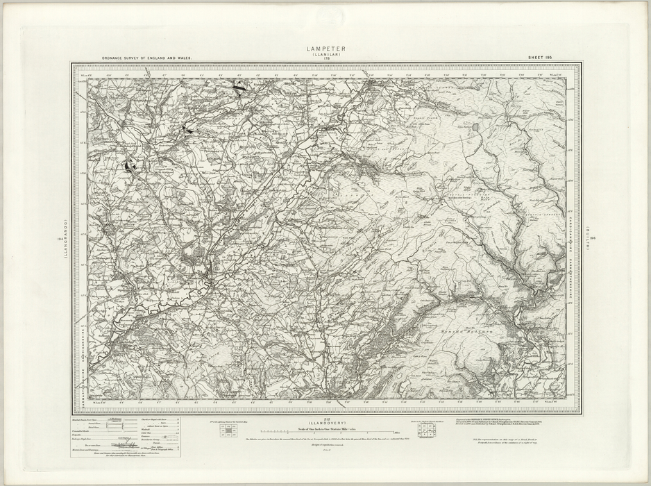 1890 Collection - Lampeter (Llanilar) Ordnance Survey Map