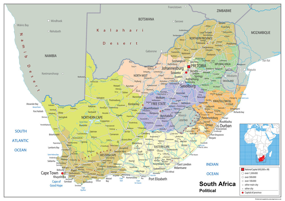 South Africa Political Map