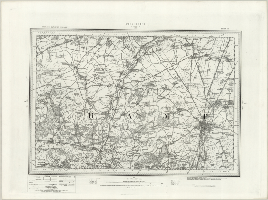 1890 Collection - Winchester (Andover) Ordnance Survey Map