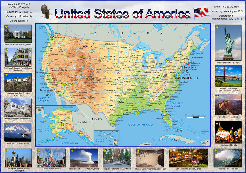 Map Poster of the USA
