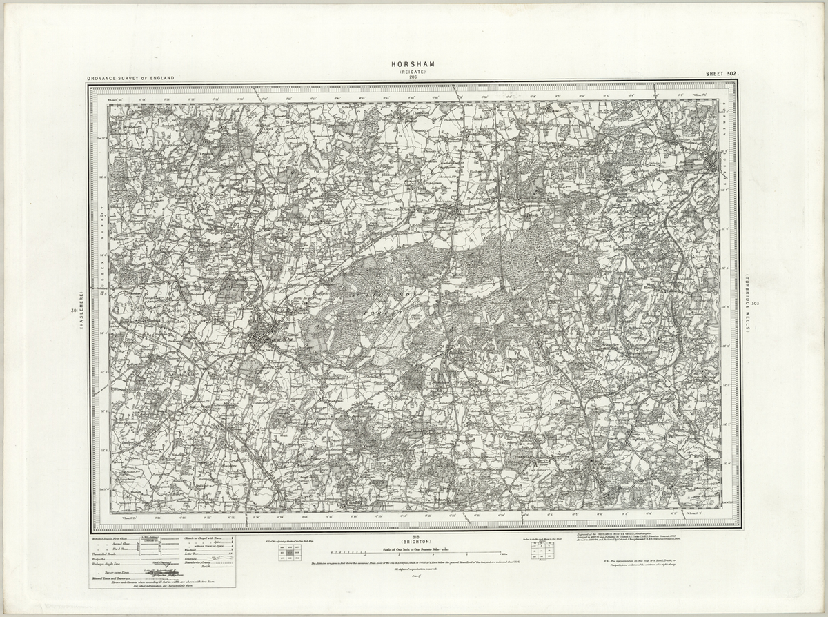 1890 Collection - Horsham (Reigate) Ordnance Survey Map– I Love Maps