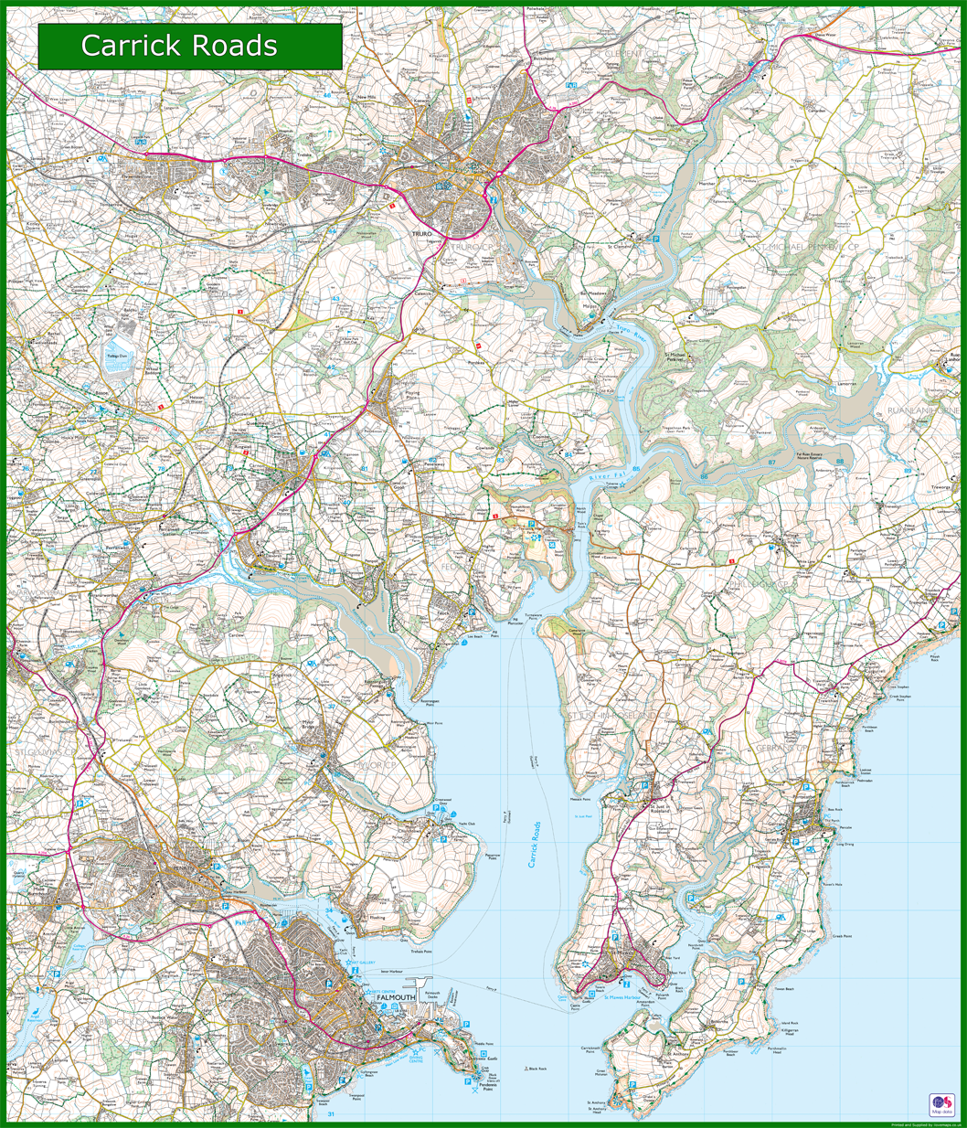 Carrick Roads Coastal Area Map– I Love Maps