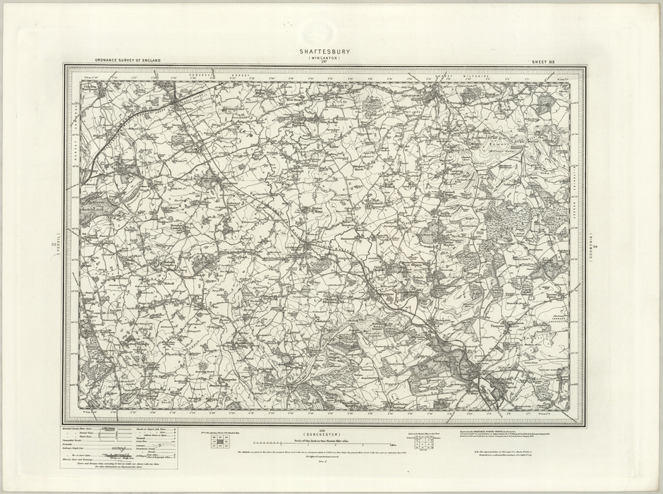 1890 Collection - Shaftesbury (Wincanton) Ordnance Survey Map